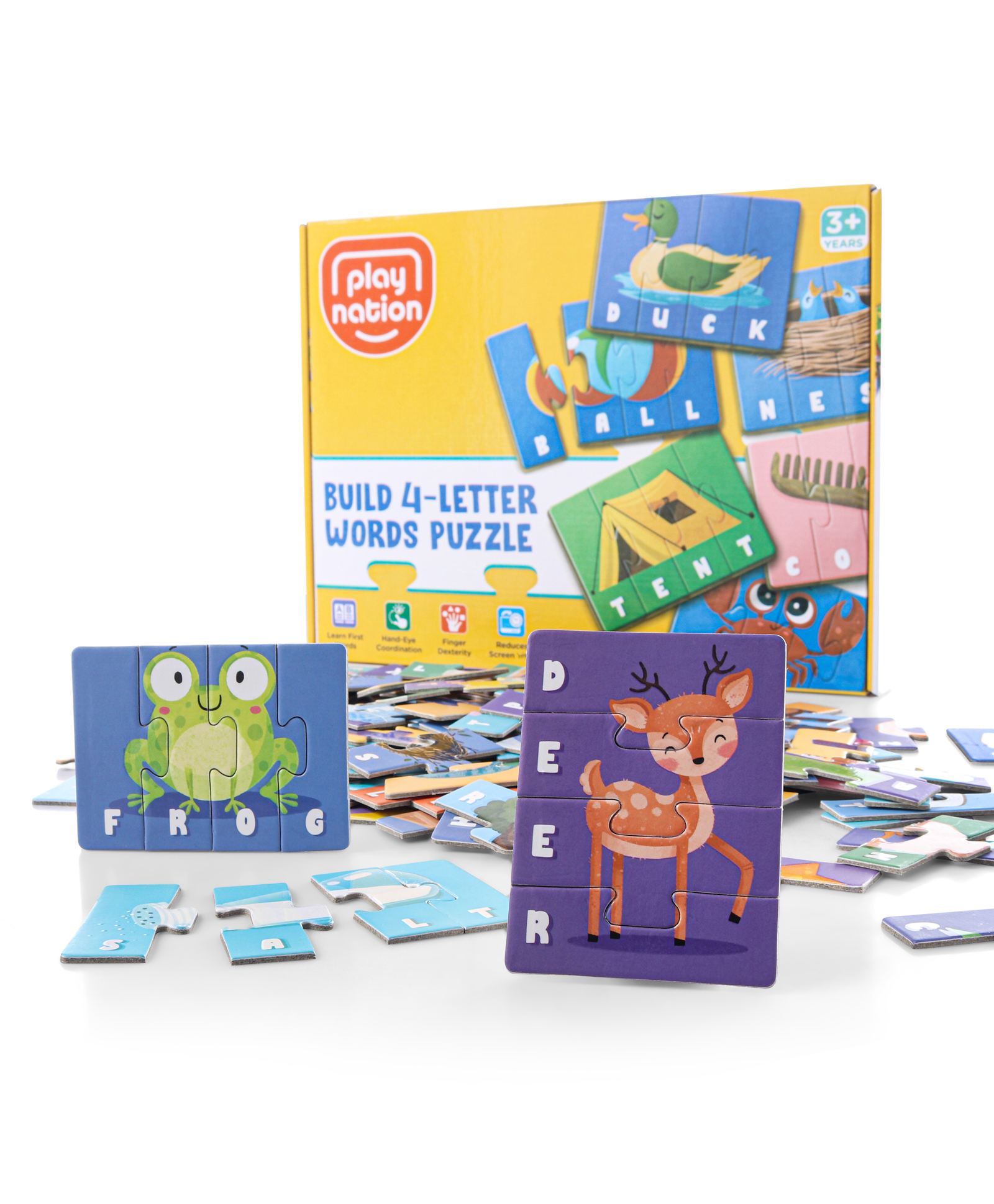 Play Nation Build 4 Letter Words Puzzle Set of 50 - 200 Pieces