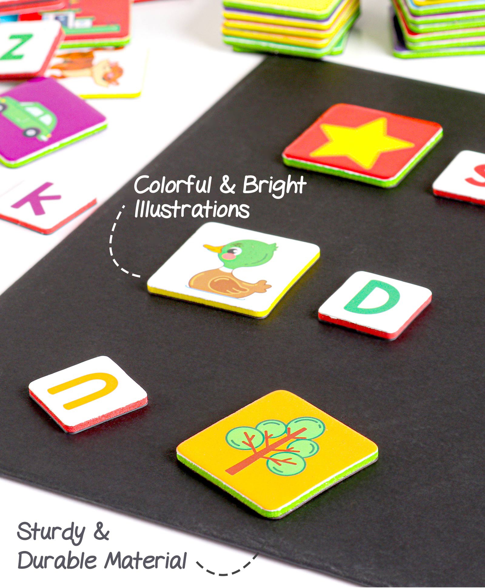 Intelliskills Language Series Magnetic Spell & Learn - 64 Picture & 144 Alphabet Magnets