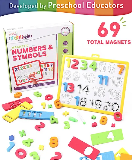 Intelliskills Magnetic Numbers and Symbols - Multicolor
