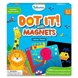 Skillmatics Paper Art Activity - Dot It With Magnets Animals,