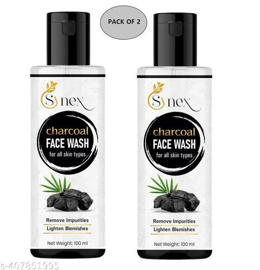 Synex Skin Glowing Elegance Charcoal face wash (pack of 2)
