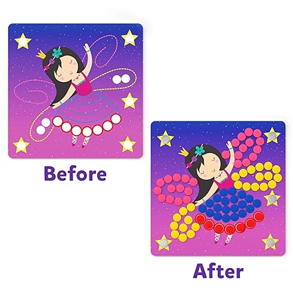 Skillmatics Art Activity - Dot It with Magnets Unicorns & Princesses, No Mess Repeatable Art for Kids, DIY Craft Kits, Gifts for Ages 4, 5, 6, 7