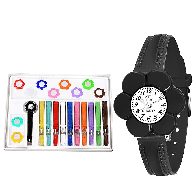 SWADESI STUFF Analogue Rubber Multicolor Dial and Band 11 Belt Watches for Girls