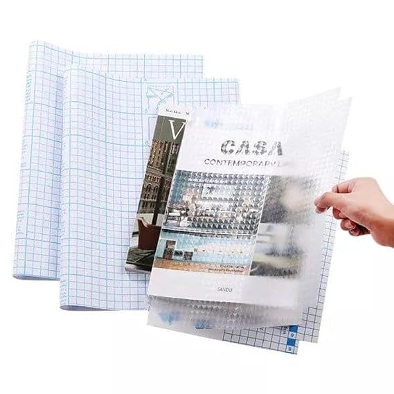 Sadvidhya Transparent Paper Sticker Book Cover Film Clear Matte for Craft 10 Pcs,Waterproof School Textbook Protective Case Cover Can Be Cut Self-Adhesive Book Cover Paper Sticker Book Film (10)
