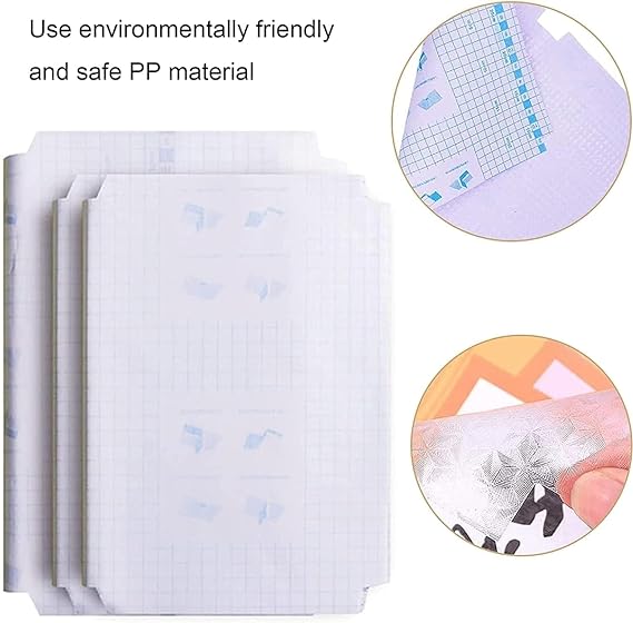 Sadvidhya Transparent Paper Sticker Book Cover Film Clear Matte for Craft 10 Pcs,Waterproof School Textbook Protective Case Cover Can Be Cut Self-Adhesive Book Cover Paper Sticker Book Film (10)