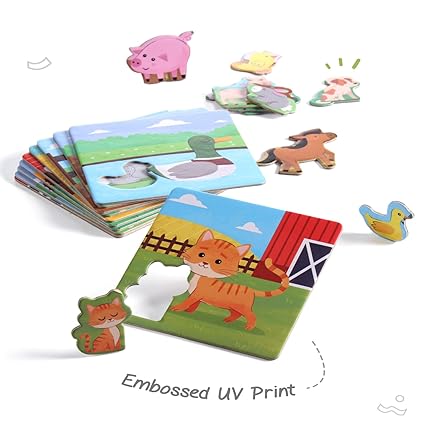 Firstcry Intelliskills Intelliskills Jumbo Premium 20 Pcs Animal & Baby Match Up Puzzles|Fun & Engaging Animal-Baby Pairing Game For Kids|Educational Learning Toy For Boys/Girls|2+ Years