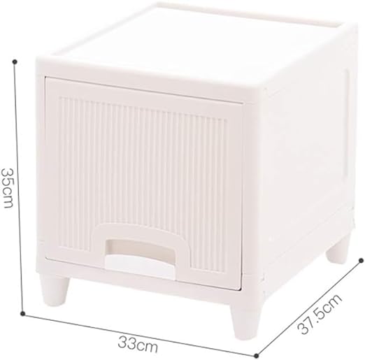 iSTAR Plastic Chest of Drawers Foldable Stackable Storage Organizer for Clothes Collapsible Storage Bins Closet Organisers (White, 1 Layer)