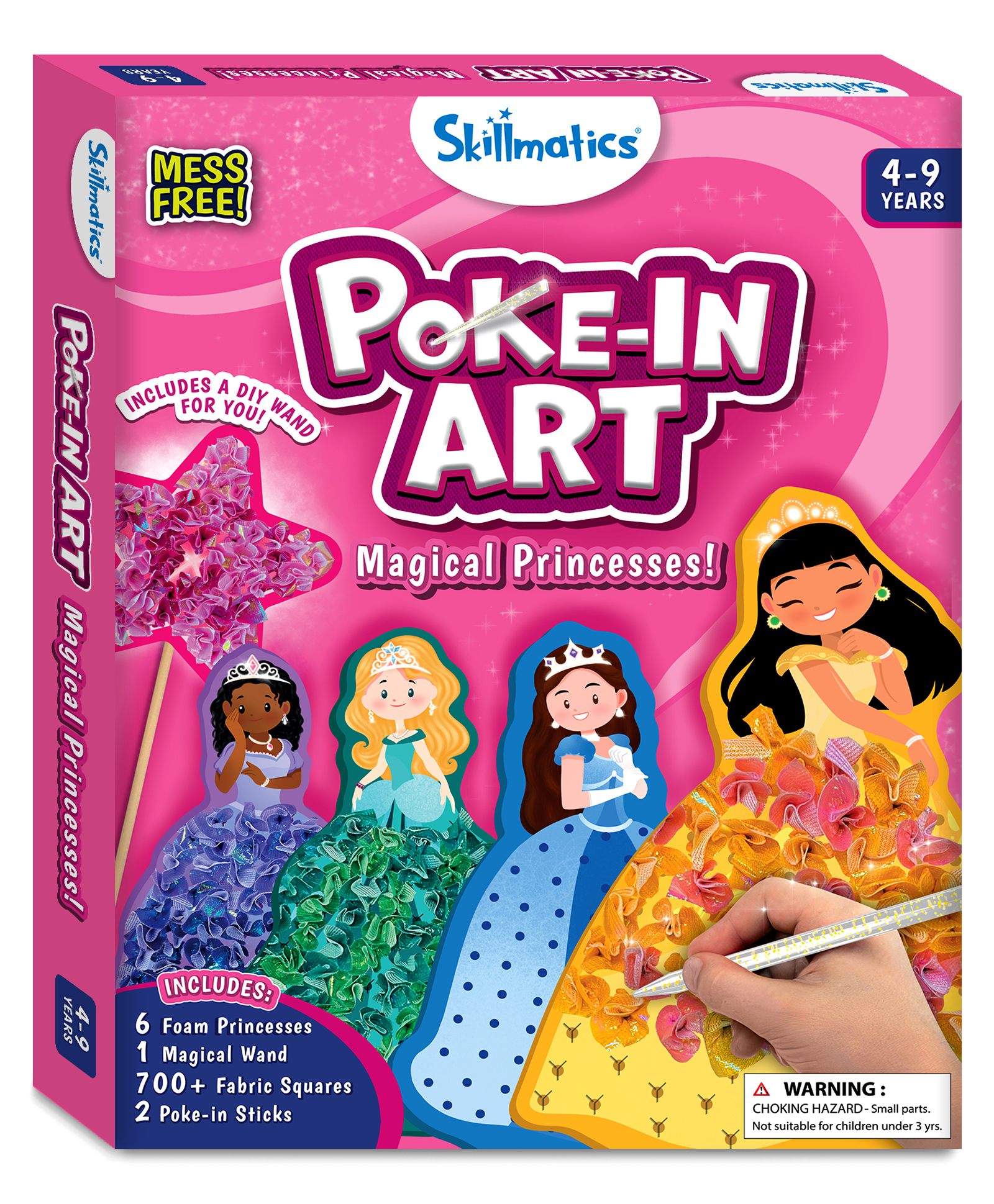 Skillmatics Art & Craft Activity - Poke-in Art Magical Princesses, Mess-Free Art for Kids
