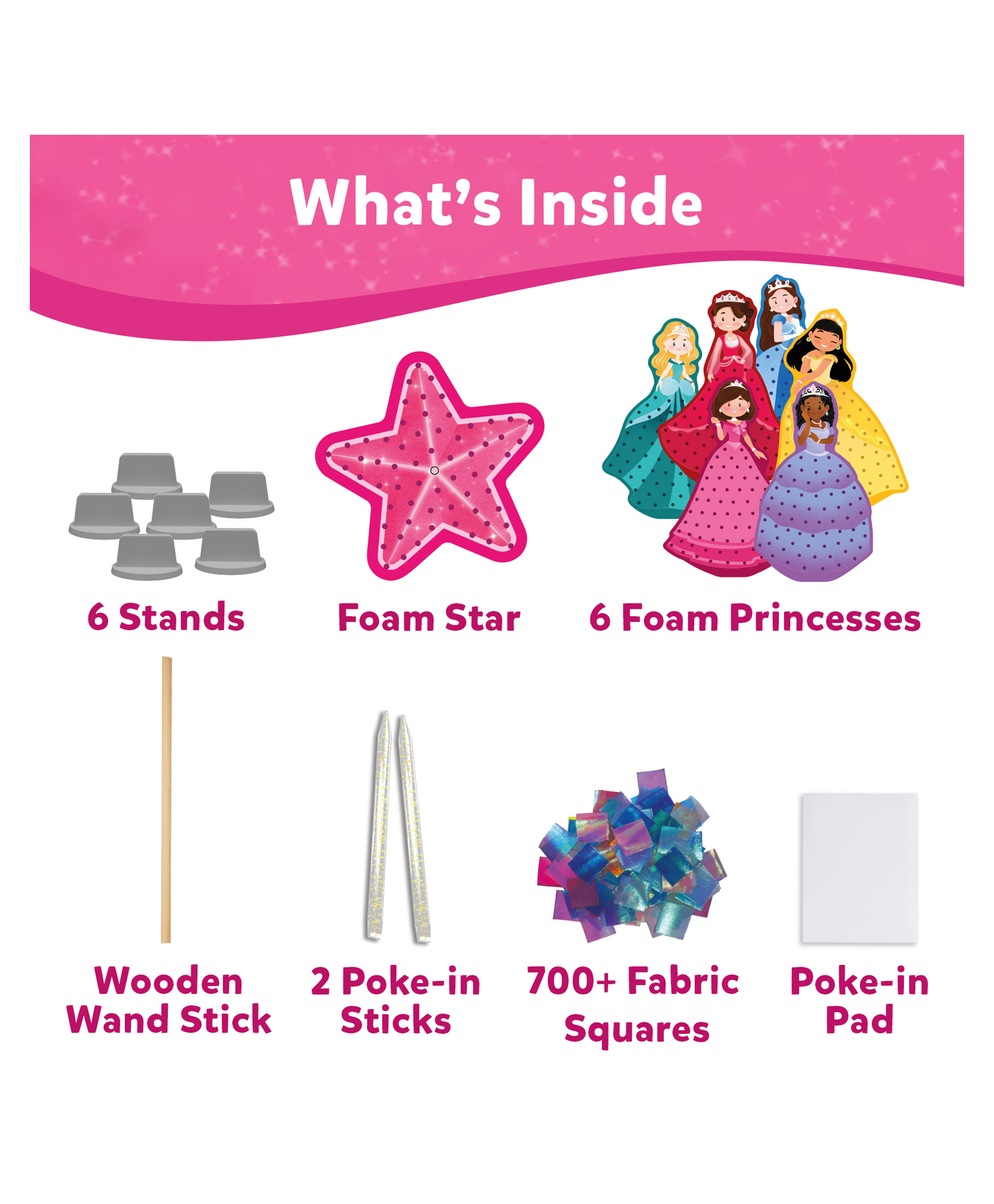 Skillmatics Art & Craft Activity - Poke-in Art Magical Princesses, Mess-Free Art for Kids