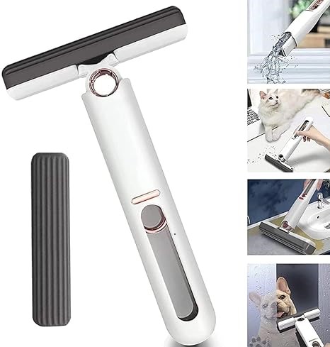 HKV Mini Mop for Kitchen with Sponge Portable Mini Mop Self Squeeze Strong Absorbent Magic Wiper for Kitchen Small Sponge Mop Self Squeezing Wet & Dry Use for Bathroom & Home