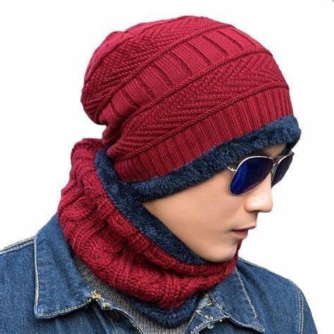 Fitness Mantra® Gym Winter Cap & Muffler for Men & Women| Beanie Cap| 1 Set| new 2