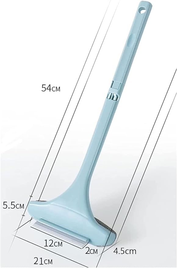 HKV Multifunctional Screen Brush 2 In 1 Mesh Cleaning Brush&Wiper With Extended Handle Window Cleaning Brush Net Cleaner Double-Sided Window Cleaner Window Mesh Cleaner,Multi Color,(Screen Brush)Blue
