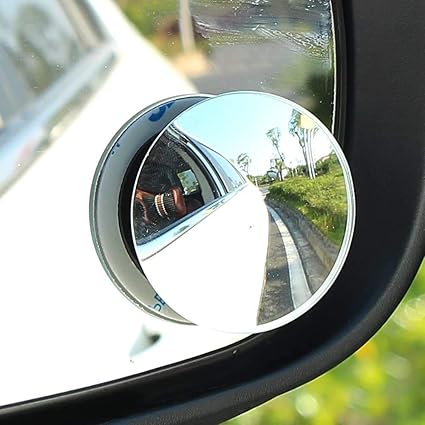 Rylan HD Glass Frameless Round Convex Rear View Blind Spot Mirror Cars/Trucks/Vans (2") -Pack of 2