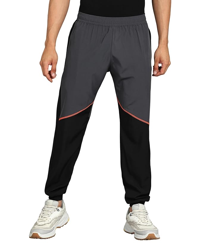 SWADESI STUFF Dry Fit Men's Athletic Track Pant with Zipper Pockets
