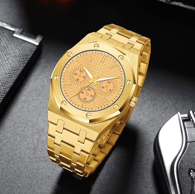 SWADESI STUFF Metallic Multi Dial Multi Case Multi Belt Watches for Men
