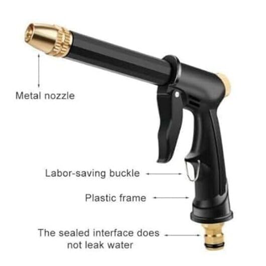 Rylan Mini High Pressures Water Spray Trigger Brass Nozzle Water Gun Garden Washing Tools Accessories 360° Water Jet Gun Sprayer for Watering Plants, Cleaning Car Wash