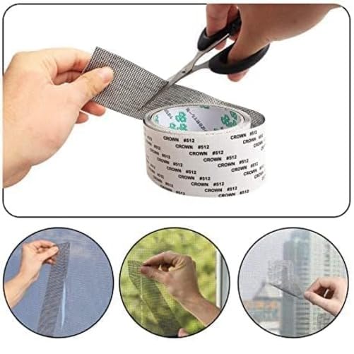 Rylan Mosquito net Patch Repair Tape | Strong Adhesive & Waterproof Window Mosquito net Covering Mesh Tape for Door Tears Holes Screen Patch Repair (200Cm X 5CM) (net Tape) (Pack of 1)