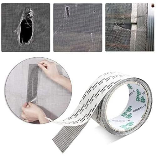 Rylan Mosquito net Patch Repair Tape | Strong Adhesive & Waterproof Window Mosquito net Covering Mesh Tape for Door Tears Holes Screen Patch Repair (200Cm X 5CM) (net Tape) (Pack of 1)