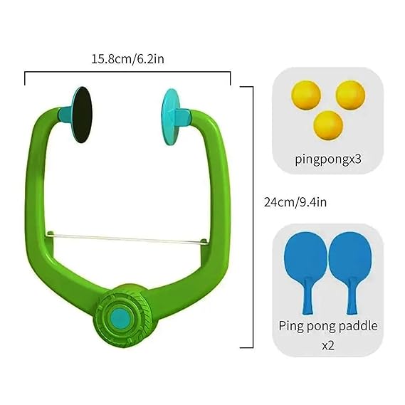 Rylan Hanging Table Tennis Self Training Indoor Gaming 2 Racket & 6 Practice Ball Portable - Double Sparring Hanging Toys Parent Child Interaction Indoor Toys (1)