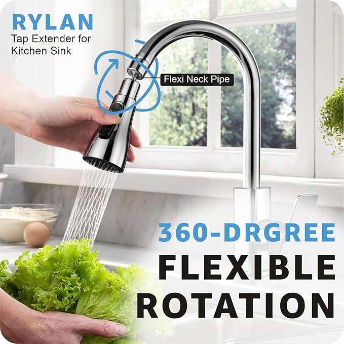 Tap Extender for Kitchen Sink, Flexible Faucet with Tap Extension for Convenient Use Upgrade Your Kitchen Sink with Flexible Tap for Easy Access | 1 Year Warranty |
