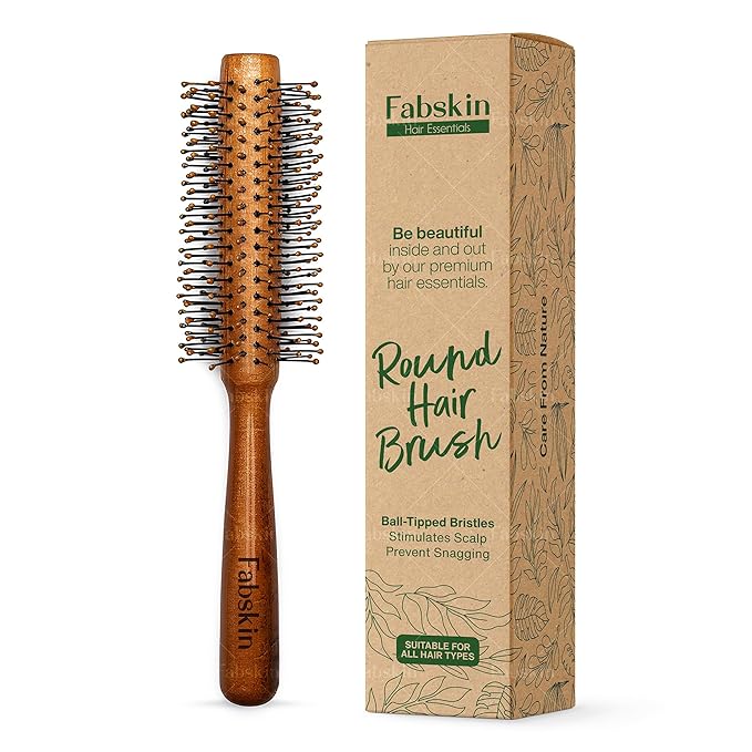 Fabskin Wooden Round Hair Brush