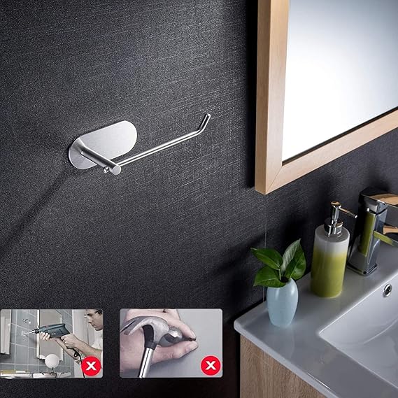 Zollyss Self-Adhesive Stainless-Steel Napkin Towel Hanger for Washbasin
