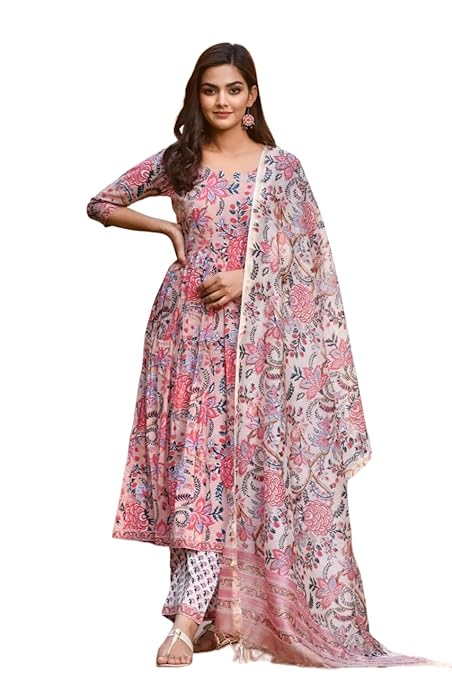 LookMark Women's Cotton Blend Kurta Set