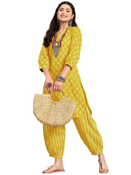 LookMark Women's Cotton Blend Kurta Set
