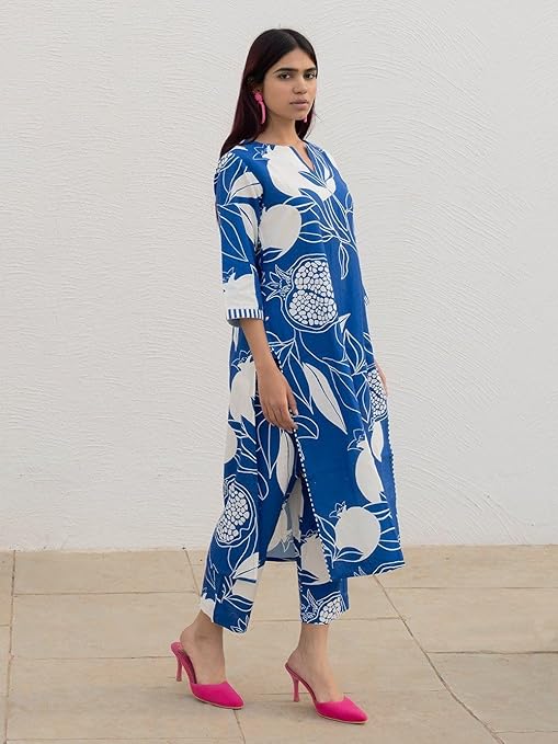 LookMark Women's Cotton Blend Kurta Set