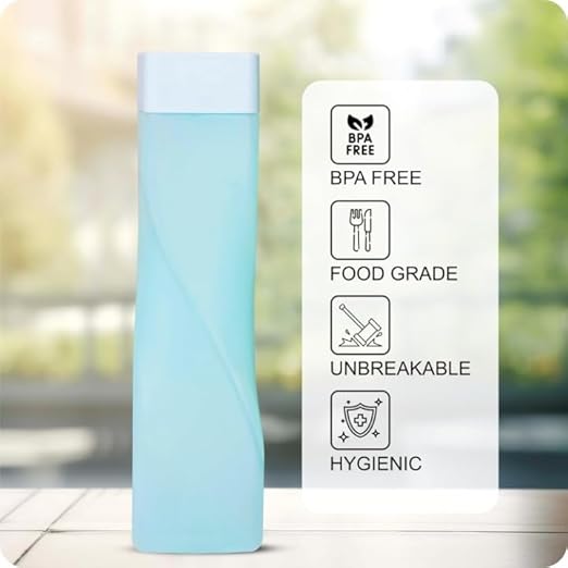 TEKCOOL Plastic Water Bottle Unbreakable Water Bottle 1 Litre Leakproof Durable Bpa-Free Non-Toxic Water Bottle For Office,Water Bottle For Gym, Water Bottle For Home(3 Pc Twist),Multicolor