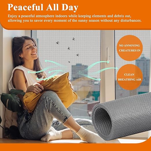 HOME BUY Fiber Glass Mosquito Mesh Net Jali for Doors, Windows, Home, Balcony Safety net Garden Machcharjali for Window bacony Big Size roll 200gsm (Black, 4ftx10ft)