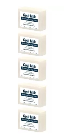 Panthi Goat Milk Skin Lightening Soap with Kojic Acid & Arbutin (5 Pcs)  (5 x 100 g)
