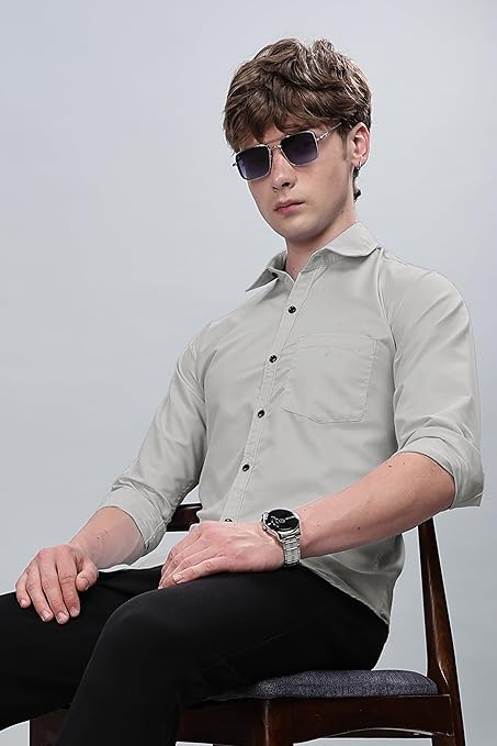 SWADESI STUFF Men's Cotton Rich Formal Ragular Fit Full Sleev Solid Casual Shirt