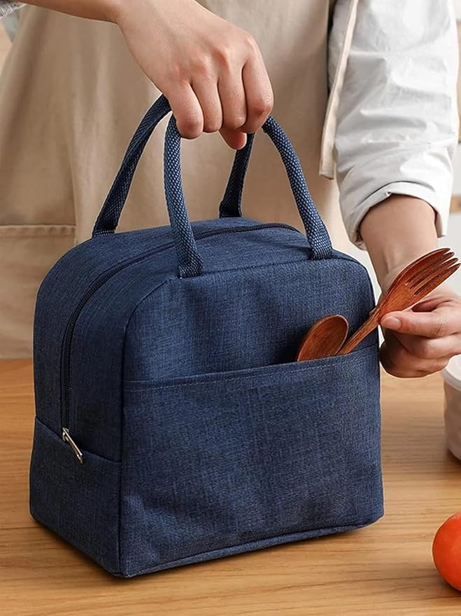 Zeinwap Insulated Lunch Bag Travel Nylon Storage Tiffin Bag