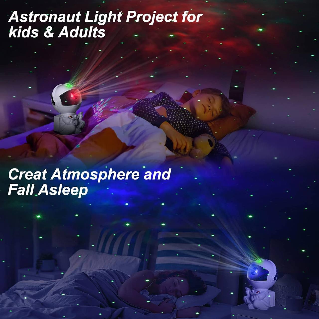 Niwlix Astronaut Galaxy Projector Light with Remote Control, Night Lights for Kids Room Bedroom Gift Night Lamp Gaming Room, Home Party, Birthday Gifts (Guitar)