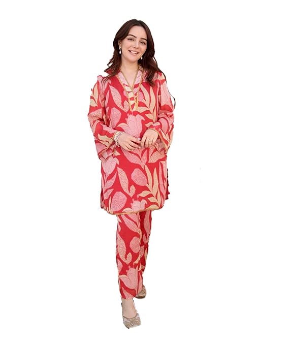 LookMark Women Cotton Blend Kurta and Pant - Suitable For Every Indian Occasion