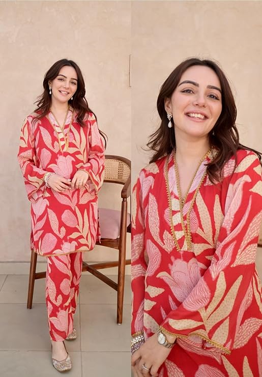 LookMark Women Cotton Blend Kurta and Pant - Suitable For Every Indian Occasion