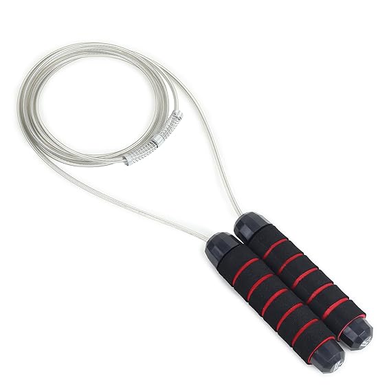 Fitness Mantra® Adjustable Skipping Rope for Men & Women |Jumping Rope for Fitness | Home & Gym Workouts|1 Piece|