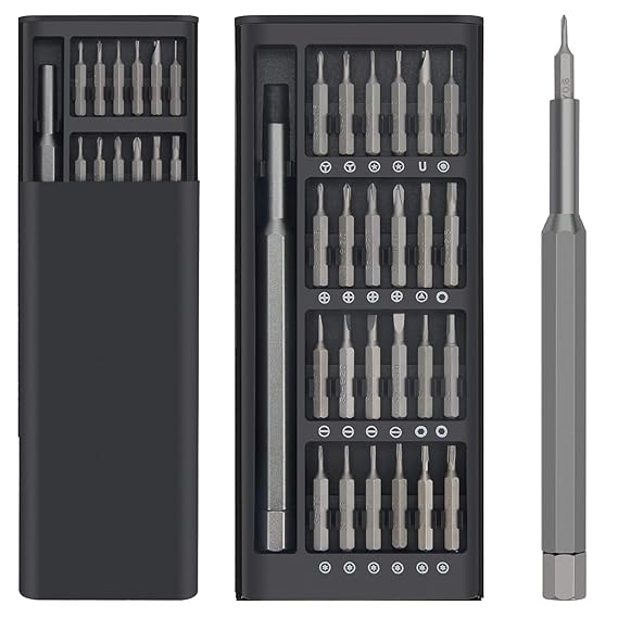 24 in 1 Mini Screwdriver Set with Case, DEIZA Small Screwdriver Set of Flathead Screwdrivers Magnetic Micro Screwdriver Kit, Screwdriver Set for Electronics (Mini Screwdriver)