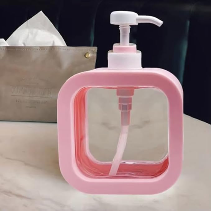 JRM Multipurpose Liquid Soap Dispenser, Refillable Plastic Pump for Kitchen, Bathroom, Wash Basin, Dishwashing, Shampoo, Sanitizer, Lotion (Peach, Pack of 1)