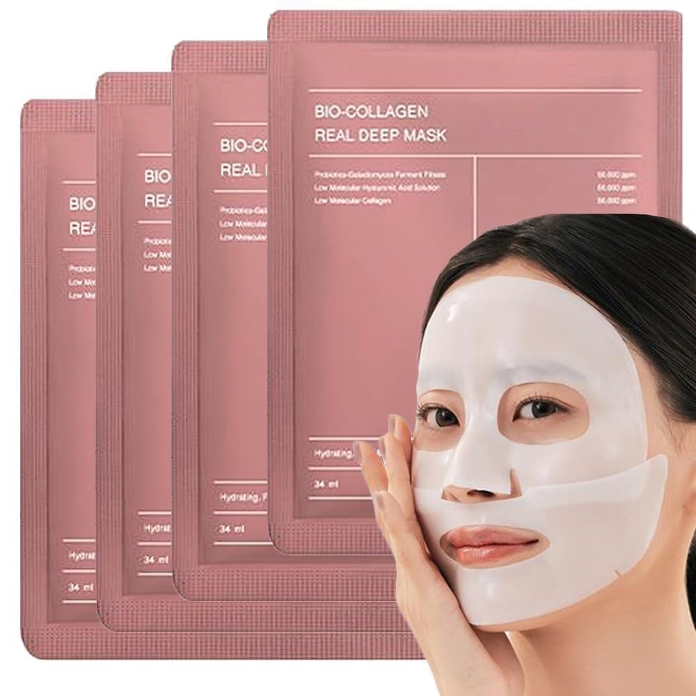 Bio-Collagen 1 Mask, Bio Collagen Face Mask Overnight, Bio Collagen Face Mask, Bio Collagen Mask, Hydrating Overnight Hydrogel Mask, Pore Minimizing, Elasticity (1 pcs)