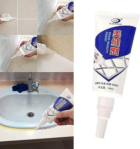 Crack Filler for Walls and Joints Wall Repairing Ointment Gap Filler for Tiles Waterproof Paste Bathroom Silicone Sealant Grouts ML Repair Filler Tube