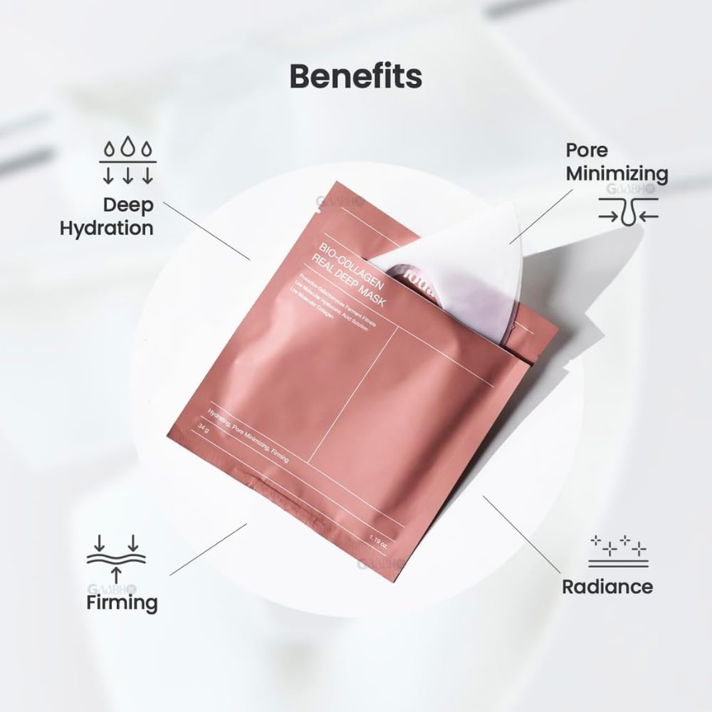 VONT Bio Collagen Face Mask Overnight, Bio Collagen Face Mask, Bio Collagen Mask, Hydrating Overnight Hydrogel Mask, Pore Minimizing, Elasticity (1 count (pack of 1), Unscented)