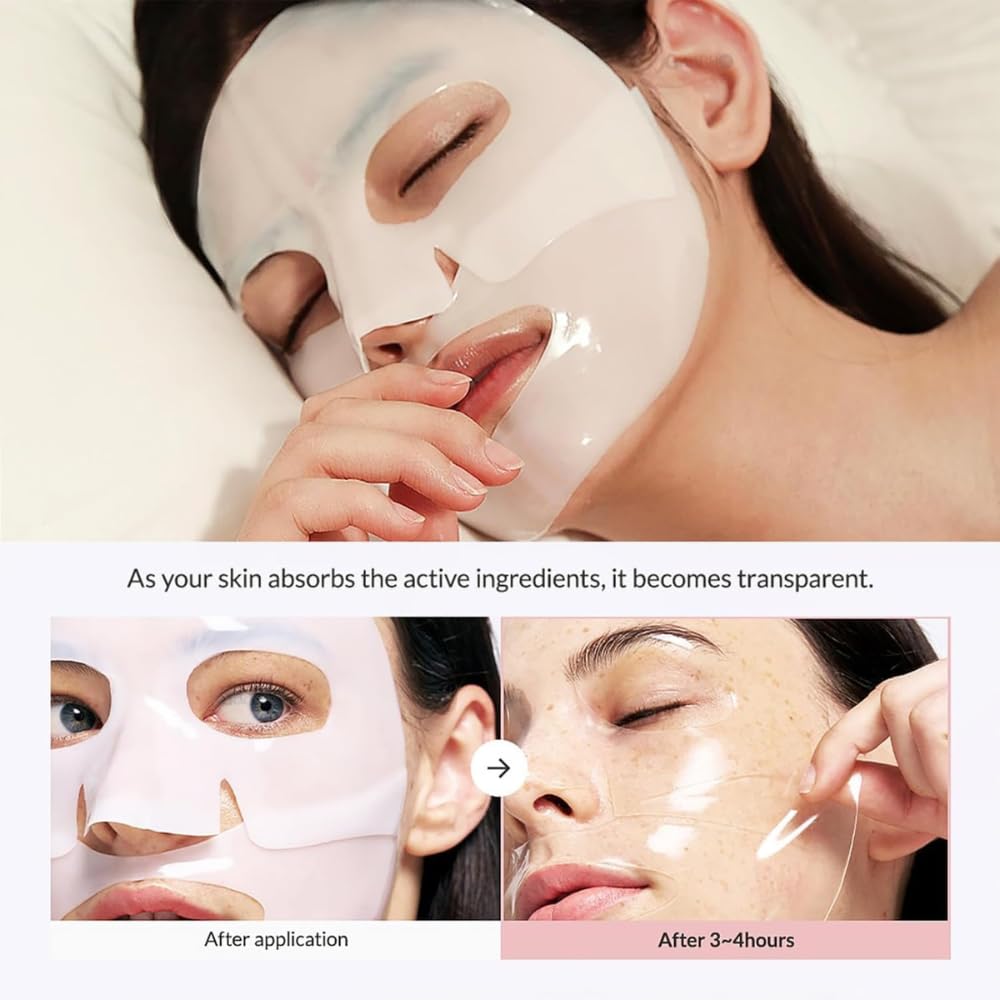 VONT Bio Collagen Face Mask Overnight, Bio Collagen Face Mask, Bio Collagen Mask, Hydrating Overnight Hydrogel Mask, Pore Minimizing, Elasticity (1 count (pack of 1), Unscented)