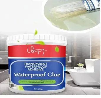 ARABEX Crack Seal Glue 300gm With Brush | waterproof tape Transparent Waterproof Glue Solution For Roof Leakage 