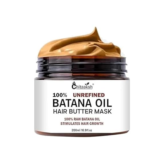 Chitaaksh Batana Oil Hair mask For Hair Thicker Fuller Smooth Hair Roots Conditioner Hair Anti-frizz Prevents Loss (200ml)