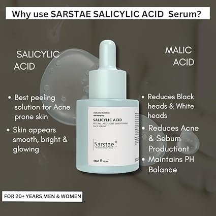 Sarstae 2% Salicylic Acid Serum For Acne, Blackheads & Open Pores 30 ML