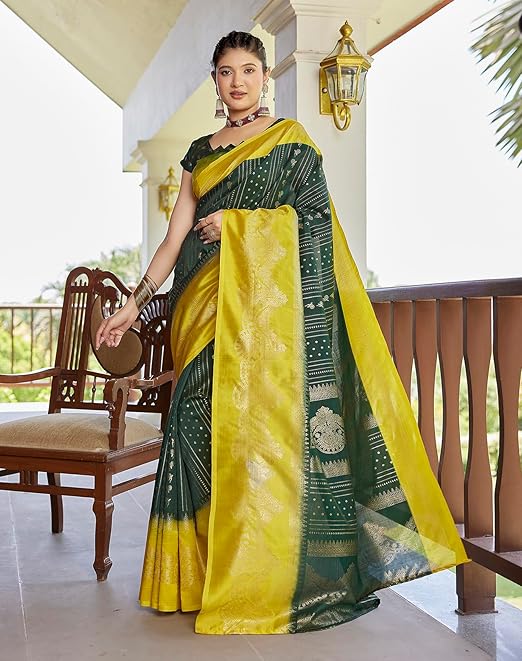 Yashika Women's Banarasi Kanjivaram Art Silk Saree| Sarees for Women Ethnic Wear