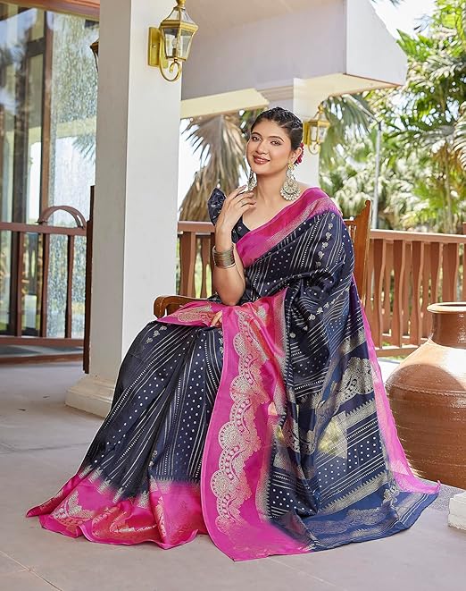 Yashika Women's Banarasi Kanjivaram Art Silk Saree| Sarees for Women Ethnic Wear
