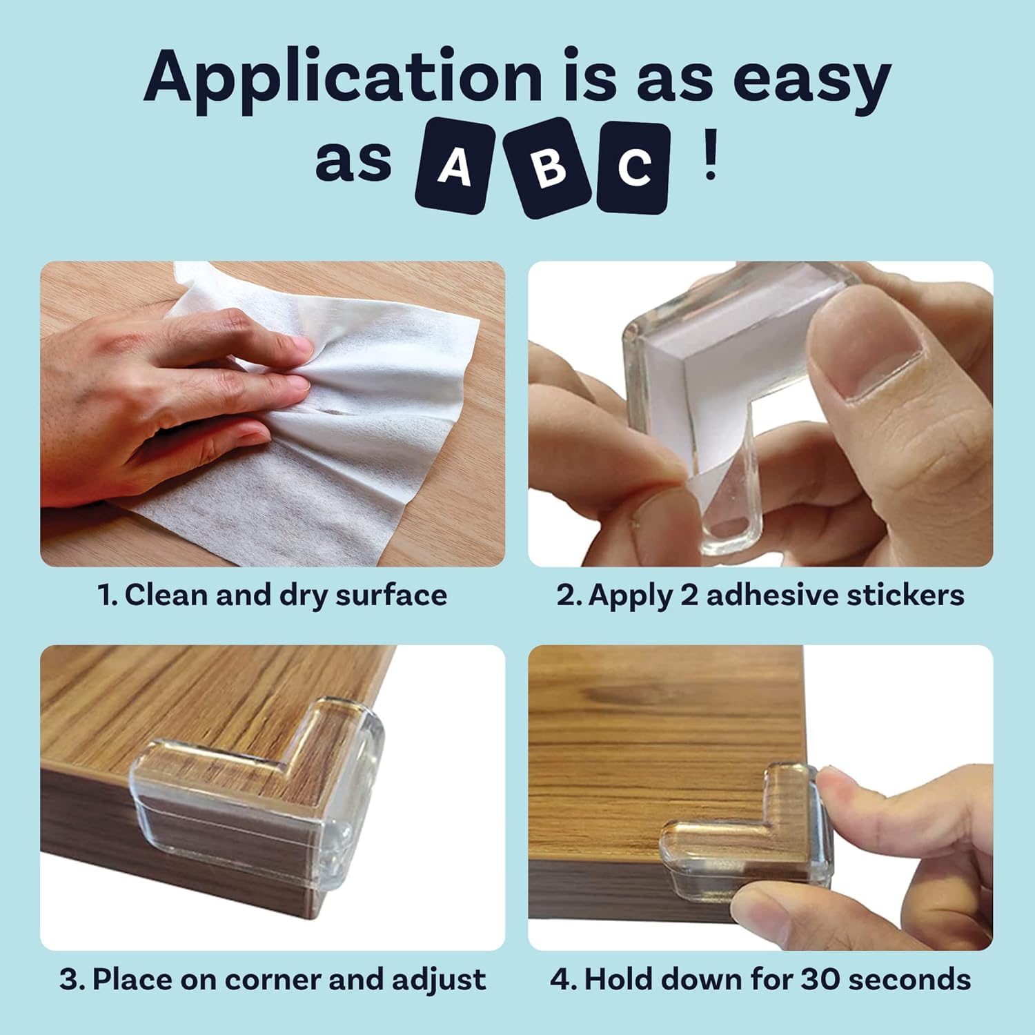 Zollyss Baby Proofing Edge & Corner Guards, 12 Pack, 5mm Silica Gel Cushion, L-Shaped Furniture Protectors, 4 cm x 1.5 cm, Clear